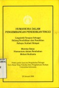 HUMANIORA DALAM PENGEMBANGAN PENDIDIKAN TINGGI: LINGUISTIK TERAPAN SEBAGAI BIDANG PENDIDIKAN DAN PENELITIAN