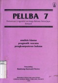 PELLBA 7: ANALISIS KLAUSA; PRAGMATIK WACANA; PENGKOMPUTERAN BAHASA