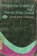 PENGANTAR SOSIOLOGI DAN PERUBAHAN SOSIAL