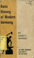 BASIC HISTORY OF MODERN GERMANY