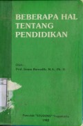 BEBERAPA HAL TENTANG PENDIDIKAN