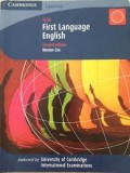 FIRST LANGUAGE ENGLISH