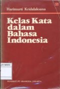 KELAS KATA DALAM BAHASA INDONESIA