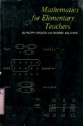 MATHEMATICS FOR ELEMENTARY TEACHERS