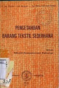 PENGETAHUAN BARANG TEKSTIL SEDERHANA
