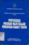 PENYUKSESAN PROGRAM WAJIB BELAJAR PENDIDIKAN DASAR 9 TAHUN