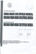 NASKAH AKADEMIS UNDANG-UNDANG GURU REPUBLIK INDONESIA RANCANGAN UNDANG-UNDANG GURU REPUBLIK INDONESIA