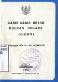 GARIS-GARIS BESAR HALUAN NEGARA (GBHN)